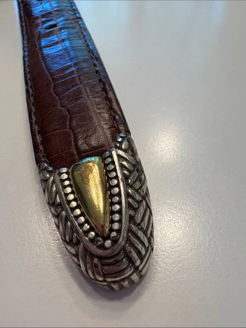 Brighton embossed leather